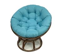 FZKun Cojín para silla Papasan - Cojín redondo acolchado grueso para silla, columpio de nido de huevo suave, cojín de asiento acogedor, hamaca relajante para interiores y exteriores (azul pavo real,