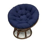 FZKun Cojín para silla Papasan - Cojín redondo acolchado grueso para silla, columpio de nido de huevo suave, cojín de asiento acogedor, hamaca relajante para interiores y exteriores (azul marino, 80