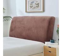 FZKun Funda gruesa de terciopelo para cabecero de cama con acolchado de algodón para cama individual, matrimonial, queen y king, moderna funda elástica para cabecero de cama (150 cm, marrón)