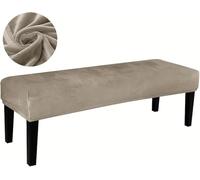 FZKun Funda para banco de comedor con parte inferior elástica, funda de cojín de terciopelo elástico, lavable, extraíble, rectangular, protector de asiento para comedor, cocina, sala de estar