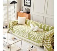 FZKun Gran manta suave reversible y versátil para sofá de 1/2/3/4 plazas - Estilo bohemio - Verde - 180 x 260 cm