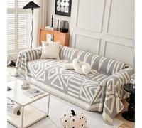 FZKun Gran plaid suave reversible y versátil para sofá 1/2/3/4 plazas - Estilo bohemio - Cubierta decorativa para sillas, sofás, canapés y camas (Gris, 180 x 230 cm)