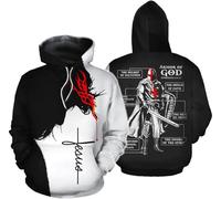 FZKun Sudadera con capucha para hombre, diseño de caballeros templarios en 3D, para Navidad, Halloween, otoño, invierno, con cordón, N.º 10, XL