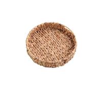FZL02068LM Frutero Cesta de mimbre tejida a mano for guardar frutas, té, aperitivos, pan, cosméticos, redonda Versátil(Medio)