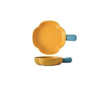 FZL02068LM Fuente para Horno Bandeja for Hornear de cerámica con asa Puede Usar en microondas. Plato for Ensalada de Frutas. Plato Horno(Orange)