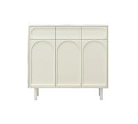FZL02068LM Independiente Gabinete for Zapatos con Puerta de Entrada, Puerta de casa, gabinete Integrado de vestíbulo de Entrada Estilo Crema de Lujo Fuera del Pasillo Organizador(120cm)