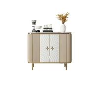 FZL02068LM Independiente Zapatero de Madera for Entrada, Pasillo y salón, 120 cm, Doble Puerta, 4 estantes, marrón Organizador