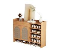 FZL02068LM Independiente Zapatero de ratán Personalizado for Entrada de casa, Sala de Estar, balcón, de Madera contra la Pared, 120 cm Organizador