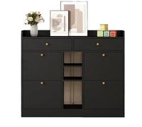 FZL02068LM Independiente Zapatero Grande de 50,7 "de Ancho for Entrada, gabinete de Almacenamiento de Zapatos Independiente, Organizador de zapateros con 4 cajones abatibles, 2 cajones Organizador