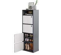 FZL02068LM Independiente Zapatero Puerta de Entrada a la casa contra la Pared, Estrecho, Alto, Vertical, Tridimensional, Gran Capacidad, gabinete de Entrada de Almacenamiento Organizador