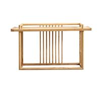 FZL02068LM Mesa consola larga de madera de granja de 59 pulgadas, mesa de entrada rústica, mesa de sofá estrecha y larga para sala de estar, pasillo, almacenamiento detrás del sofá (natural)