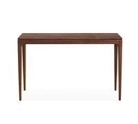 FZL02068LM Mesa consola larga y moderna de madera maciza, mesa de sofá de nogal negro, mesa de entrada para pasillo, mesa estrecha detrás del sofá, mesas consola para entrada, sala de estar