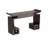 FZL02068LM Mesa consola larga y moderna de madera maciza, mesa de sofá, mesa de entrada estrecha para pasillo, detrás del sofá, sala de estar, vestíbulo, almacenamiento fácil de montar (pequeña)
