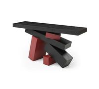 FZL02068LM Mesa consola larga y moderna, mesa de sofá estrecha de diseño único, mesa de entrada para sala de estar, pasillo, vestíbulo, entrada, almacenamiento de dormitorio