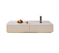 FZL02068LM Side Table Mesa de Centro Rectangular, Mesa Minimalista Moderna con Tablero Pizarra y 4 cajones, for Sala Estar, sofá, fácil Montar Multiusos(120x60x35cm)