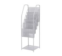 FZL02068LM Soporte para revistas Estante for periódicos, revistero de metal, estante for libros, expositor, folletos, almacenamiento suelo Decorativo(Grey)
