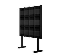 FZL02068LM Soporte para revistas Revistero de suelo madera maciza, estantería lectura, expositor creativo for periódicos y CD Decorativo(Negro)