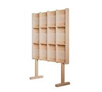 FZL02068LM Soporte para revistas Revistero de suelo madera maciza, estantería lectura, expositor creativo for periódicos y CD Decorativo(Cream White)