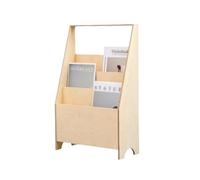 FZL02068LM Soporte para revistas Revistero nórdico, estantería sencilla de tres capas, for pósteres, for sala estar, for periódicos, expositor, almacenamiento Decorativo(Original Wood)