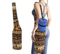 FZMTLDS Bolsa para esterilla de yoga con patrón africano tradicional, estilo bohemio, multifunción, bolsa larga para esterilla de yoga, bolsa de almacenamiento para gimnasio