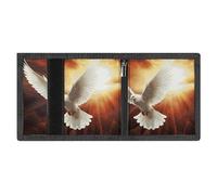 FZMVSQH Dove Sun Art - Cartera triple minimalista para hombre, billeteras con bloqueo RFID, 8 tarjeteros, 1 bolsillo para billetes y ventana de identificación, carteras delgadas y portátiles de triple