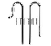 FZONE Stainless Steel Aquairum Lily Pipe 16/22mm Filter Pipe Inflow and Outflow for Aquarium Plant Tank, with Acrylic Pipe Fixer