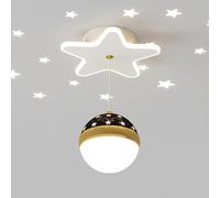 FZQSXAZU Lámpara Colgante de Pasillo Mini, lámpara Creativa de proyección de Cielo Estrellado, lámparas Colgantes de Metal Blanco con Pantalla acrílica esférica, LED Moderna, Luces