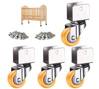 FZQSXAZU Ruedas giratorias de 1,25 Pulgadas y 32 mm, Ruedas para Muebles con Soporte en U, Ruedas de Nailon para cunas, jardineras y cunas. Ruedas universales con Abrazadera en U y rotación