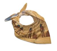 FZQVSGW Bufanda de seda para la cabeza de los antiguos egipcios para mujer, bufanda cuadrada pequeña, pañuelo ligero, Antiguos egipcios, 46 cmx46 cm