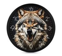 FZQVSGW Hungry Like A Wolf - Reloj de pared silencioso sin tictac, espejo de cristal + cuerpo de lujo ligero de 25,4 cm