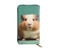 FZQVSLCM Bonita y extraña cartera de cuero de hámster para mujer, monedero largo, ultrafino, soporte para tarjetas de crédito, bolso plegable