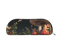 FZQVSLCM Estuche de piel para lápices, bolsa de maquillaje de viaje, estilo cuento de hadas, bolsa de aseo portátil, bolsa de cosméticos, monedero, Gold, Talla única