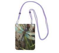 FZQVSLCM Pequeños bolsos cruzados para mujer, bolso impermeable para teléfono celular, bolsa para teléfono celular, cartera con libélula bailando, riñonera