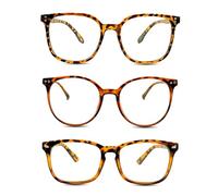 FZSECRIU Juego de 3 piezas gafas sin graduar leopardo mujer,blue light glasses,gafas luz azul sin graduar