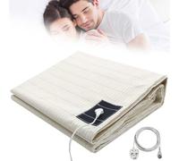 FZSERUN LáMina Conductora De Fibra De Plata, LáMinas De ConexióN A Tierra, con CordóN De ConexióN A Tierra, Esterilla EnergéTica Natural para Bienestar Y Salud, para Dormir Mejor,Blanca,99×203cm