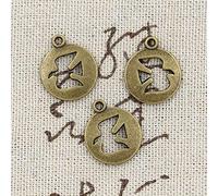 FZSWD 25 Piezas encantos Paloma de La Paz Recortada 18X15 mm Colgante Artesanal Hecho A Mano Que Se Ajusta A La Vendimia Tibetano Bronce Plata Color DIY para Collar