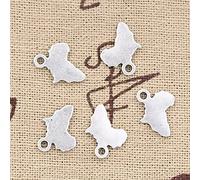 FZSWD 40 Uds encantos África Mapa del Continente 13X10 mm Colgantes de Color Plata Antigua Diycrafts Haciendo Hallazgos Joyería Tibetana Hecha A Mano