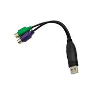 fztonk Adaptador USB a doble teclado, cable adaptador para teclados, Plug and Play, compatible con convertidores dobles de ventana