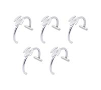 fztonk Anillos de labios de imitación de acero inoxidable resistentes sin clip de perforación, diseños discretos para mujeres de moda, uso diario, anillos de labios sin perforación, One Size, como se