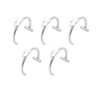 fztonk Anillos de labios de imitación de acero inoxidable resistentes sin clip de perforación, diseños discretos para mujeres de moda, uso diario, anillos de labios sin perforación, One Size, como se