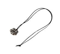 fztonk Collar de cadena negra fina en capas, joyería de moda coreana, diseño minimalista moderno, accesorio de estilo versátil, joyería de resina inspirada en blogueros coreanos, One Size, como se