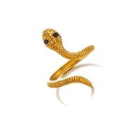 fztonk Joyería en forma de serpiente, anillos ajustables de acero inoxidable para mujer, simbolizando y renacer, minimalistas ajustables, joyería de serpiente, One Size, como se describe, como se