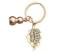 fztonk Llavero de calabaza de latón resistente que combina practicidad y atractivo estético para llevar todos los días o regalos especiales, llavero de cultura tradicional, B, Talla única