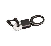 fztonk Llavero de cuero vintage con cordón para llaves de coche, accesorios de moda, adecuados para cualquier ocasión, llavero con mosquetón, blanco, Silver