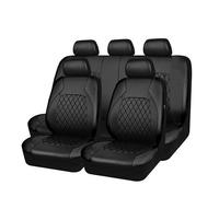 FZTZSQ 1 Juego Cuero Coche Fundas Asientos para Ford Focus 2011 2012 2013 2014 2015 2016 2017 2018, Impermeables Respirable Cómodo Coche Protectores Interior Accesorios,Black