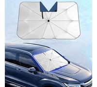 FZTZSQ Coche Parabrisas Parasoles Paraguas para Peugeot Partner 2000-2019 2020 2021 2022 2023 2024, Plegable Portátil Lunas Delanteras Anti-UV Aislamiento TéRmico Interior Accesorios