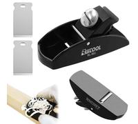 FZYCOM Avión de Carpintería Pequeño, 2 Pcs Cuchillas de Repuesto Incluidas, Mini Cepillo Carpintero, Cepillo para Madera Manual, Cepillo de Carpintero, Cepillo de Mano Carpintero, Cepillo Manual