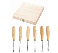 FZYE Juego de Herramientas para tallar Madera: Incluye 6 Piezas de Cuchillo para tallar Madera, Herramientas Profesionales para tallar Madera, gubias y cinceles para Principiantes, afic