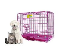 FZZIBQYR Jaula de Interior para Gatos con Bandeja, Jaula portátil de Metal para Mascotas, Parque para Cachorros, Jaula de Alambre metálico Desmontable, Ideal para Gatitos, Cachorros, Conejos y Chinch