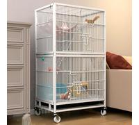 FZZIBQYR Jaula para Conejos, hábitat de Metal Resistente con Techo Abierto para Animales pequeños, Hurones, Chinchillas y Gatos - Casa de Juegos Ideal para Hacer Ejercicio.